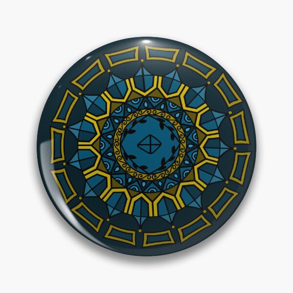 Item preview, Ceiling pattern blue and gold designed and sold by Encie-Designs.