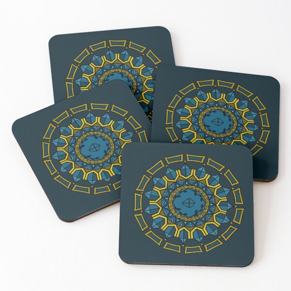 Item preview, Ceiling pattern blue and gold designed and sold by Encie-Designs.