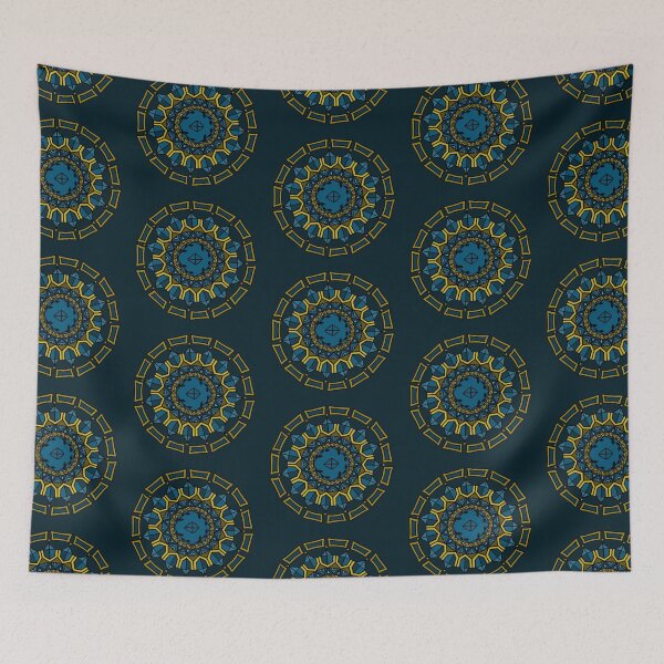 Item preview, Ceiling pattern blue and gold designed and sold by Encie-Designs.