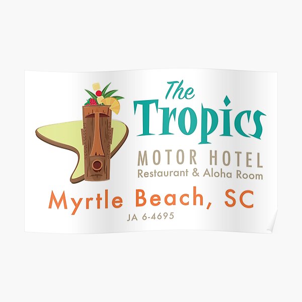 Myrtle Beach South Carolina Vintage 1950s Mid Century Retro Poster For Sale By Futurebeachbum 9833