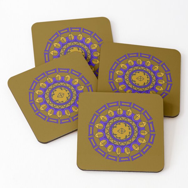 Item preview, Ceiling pattern blue and burnt yellow designed and sold by Encie-Designs.