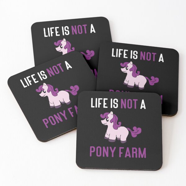 Item preview, Life is not a Pony Farm - Purple Smiling Pony designed and sold by Gordenwear.