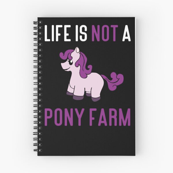 Item preview, Life is not a Pony Farm - Purple Smiling Pony designed and sold by Gordenwear.