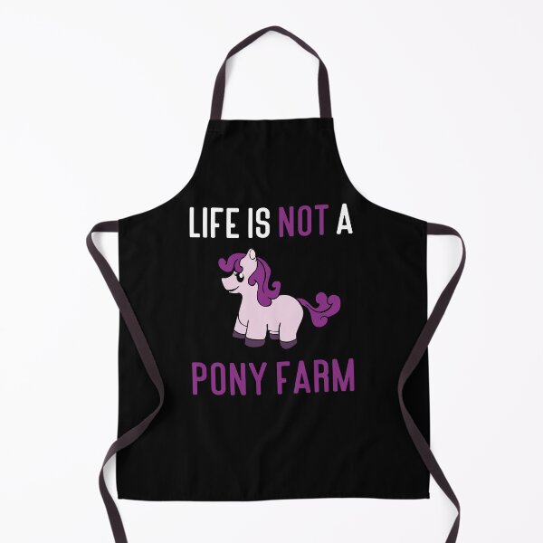 Item preview, Life is not a Pony Farm - Purple Smiling Pony designed and sold by Gordenwear.