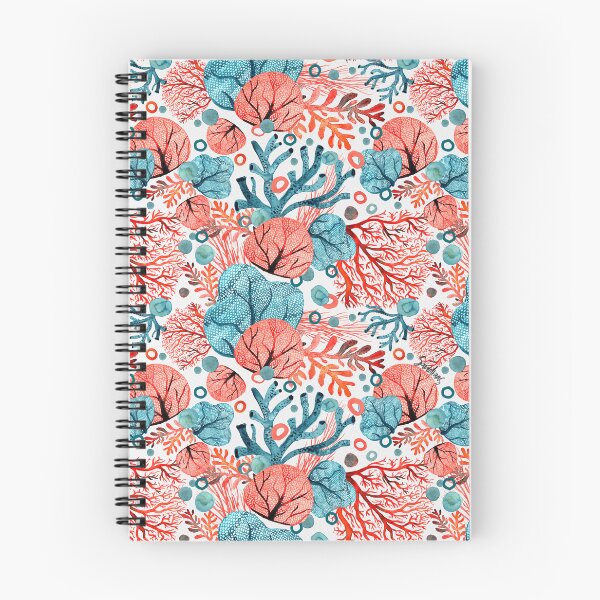 Item preview, Coral pattern red and blue designed and sold by SandraArtStudio.
