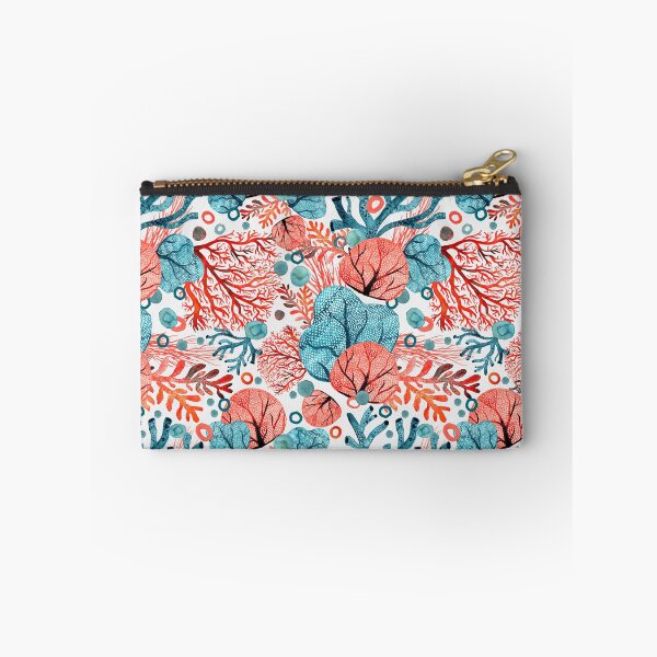 Item preview, Coral pattern red and blue designed and sold by SandraArtStudio.