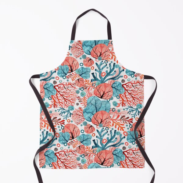 Item preview, Coral pattern red and blue designed and sold by SandraArtStudio.