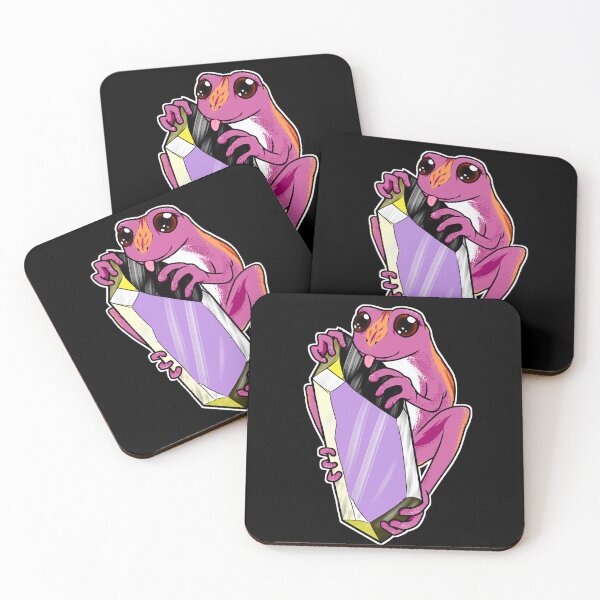 Item preview, Crystal Frogs! Non-binary/Lesbian designed and sold by StarrLightArts.