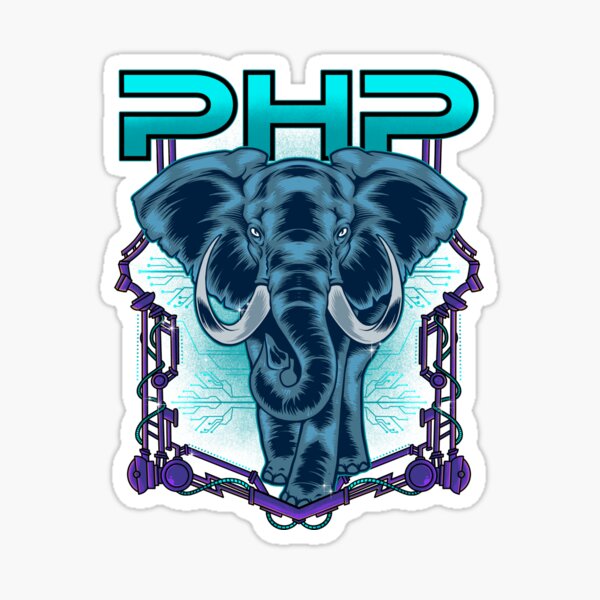 Abstract PHP Elephant (Colored) Sticker