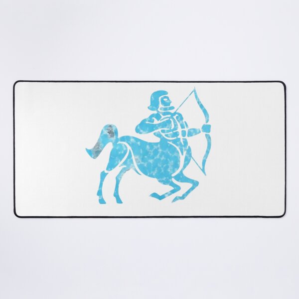 Item preview, Sagittarius Zodiac Symbol Silhouette Design With December Birthstone Turquoise Background designed and sold by TacoRose.