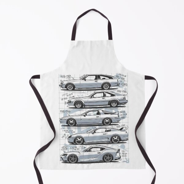 Artikelvorschau, Abbildung der Evolution des Toyota Supra entworfen und verkauft von BARAKAT DZIGN.