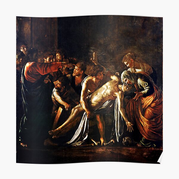 High Resolution Caravaggio The Raising Of Lazarus 1609 Poster