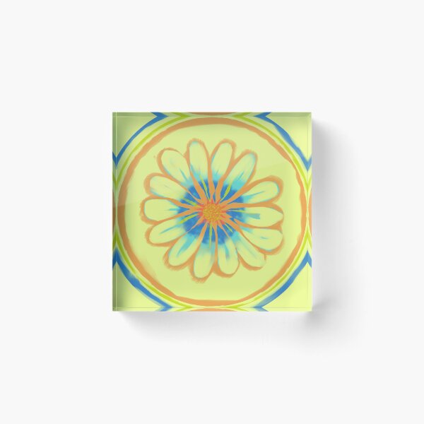 Item preview, Yellow round flower pattern designed and sold by Mary Jane Lange.