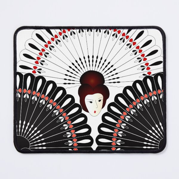 Item preview, Asian girl with a fan seamless pattern designed and sold by AleFairyland.