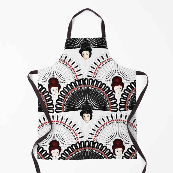 Item preview, Asian girl with a fan seamless pattern designed and sold by AleFairyland.