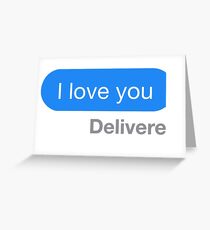 I Love You Text Greeting Card