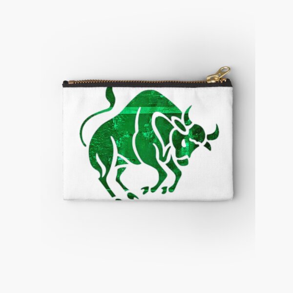 Item preview, Taurus Zodiac Symbol Silhouette Design With May Birthstone Emerald Background  designed and sold by TacoRose.