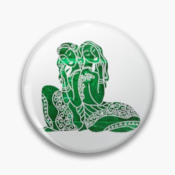 Item preview, Gemini Zodiac Symbol Silhouette Design With May Birthstone Emerald Background  designed and sold by TacoRose.