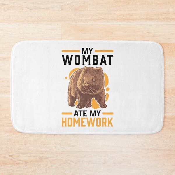 Item preview, Wombat doing homework eaten marsupial designed and sold by madgrfx.