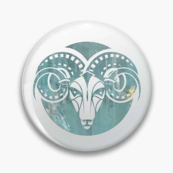 Item preview, Aries Zodiac Symbol Silhouette Design With March Birthstone Aquamarine Background  designed and sold by TacoRose.