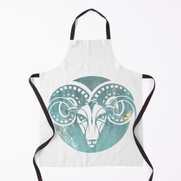 Item preview, Aries Zodiac Symbol Silhouette Design With March Birthstone Aquamarine Background designed and sold by TacoRose.