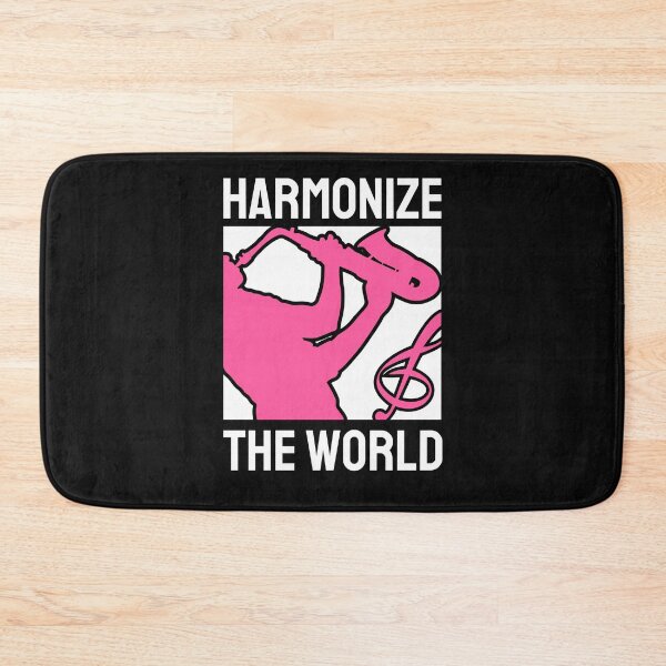 Item preview, Harmonize the World, music, harmonize, harmony, apparel, black, bubble, chorus, clef, compose, guitar, heart, melody, singing, a cappella, adelines, designed and sold by NAZIMNADIR.