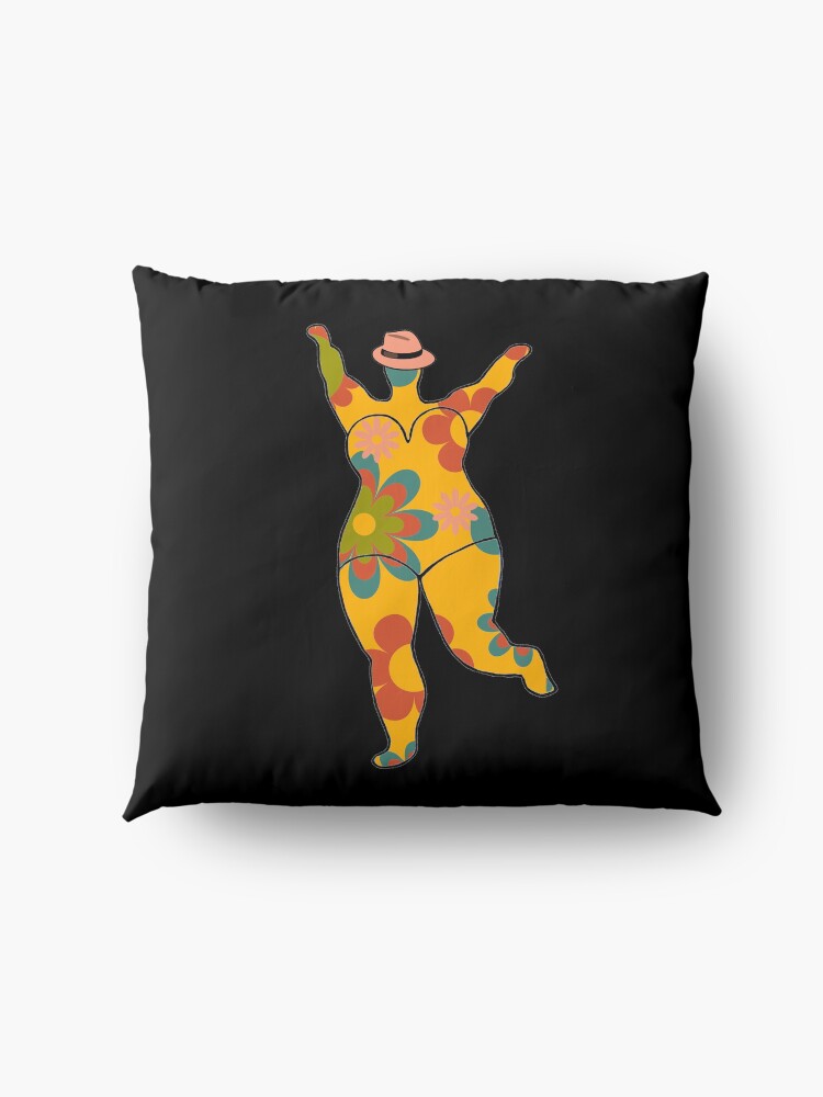 Alternate view of Fat Lady With Pink Hat Floor Pillow