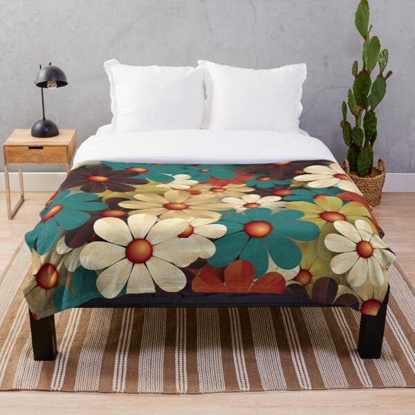 Item preview, Retro Vintage Style Paperflower Pattern designed and sold by risingrocket.