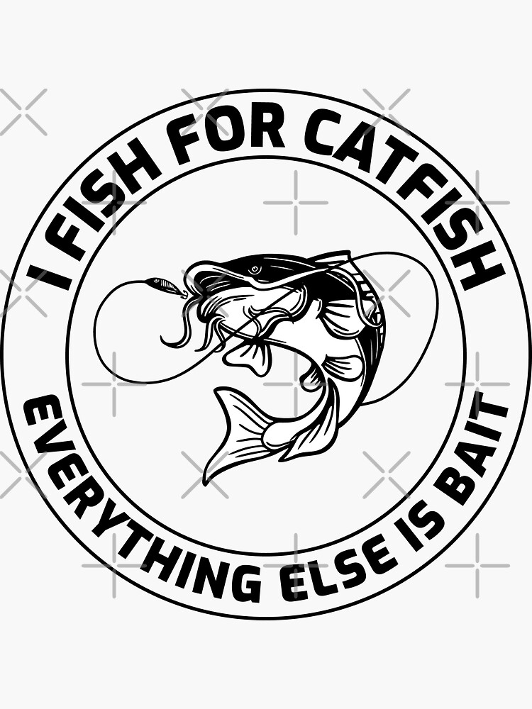 Catfish Fish Sticker flathead flatty River Life Fishing Noodling Vinyl  Decal fun