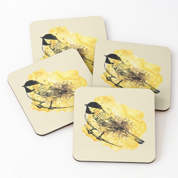 Item preview, Vintage Bird Illustration, Yellow Watercolor designed and sold by Vintustration.