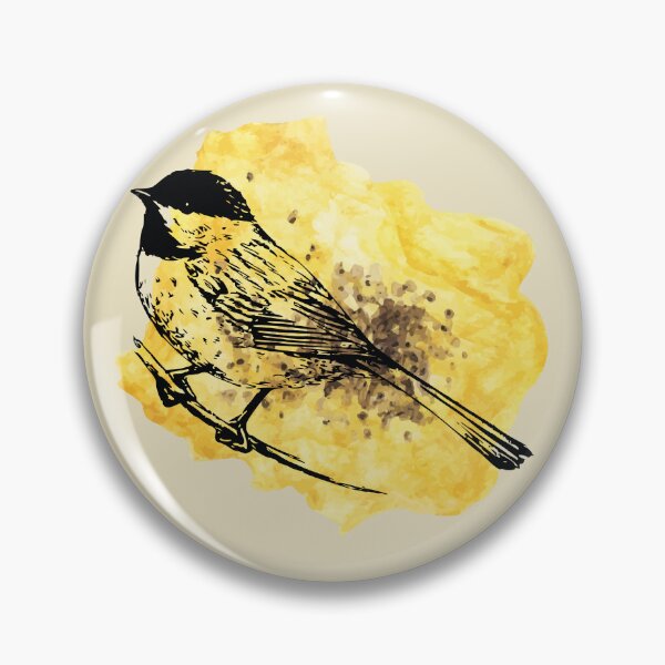 Item preview, Vintage Bird Illustration, Yellow Watercolor designed and sold by Vintustration.