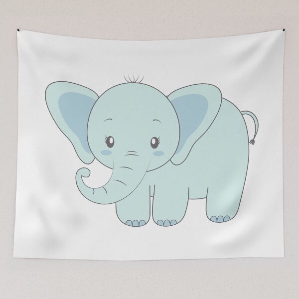 Item preview, Elephant blue and cute designed and sold by trendingatees.
