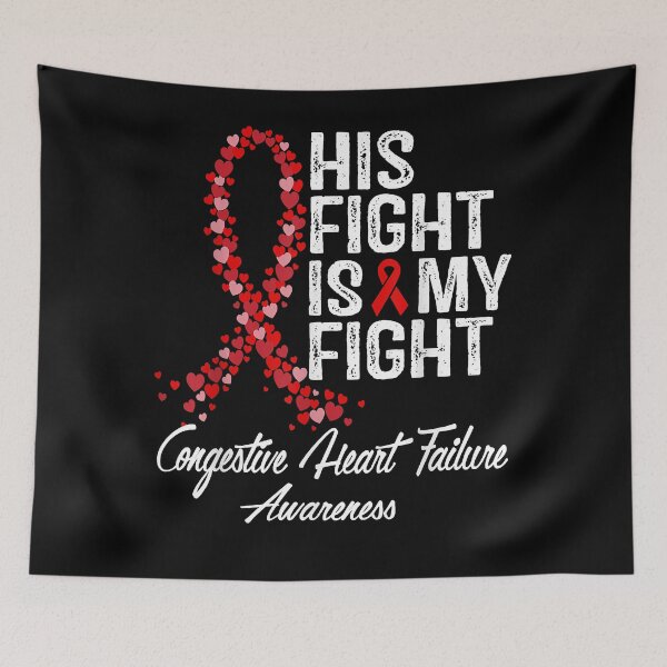 Item preview, His Fight Is My Fight Congestive Heart Failure Awareness T-Shirt designed and sold by pinkeyatur.