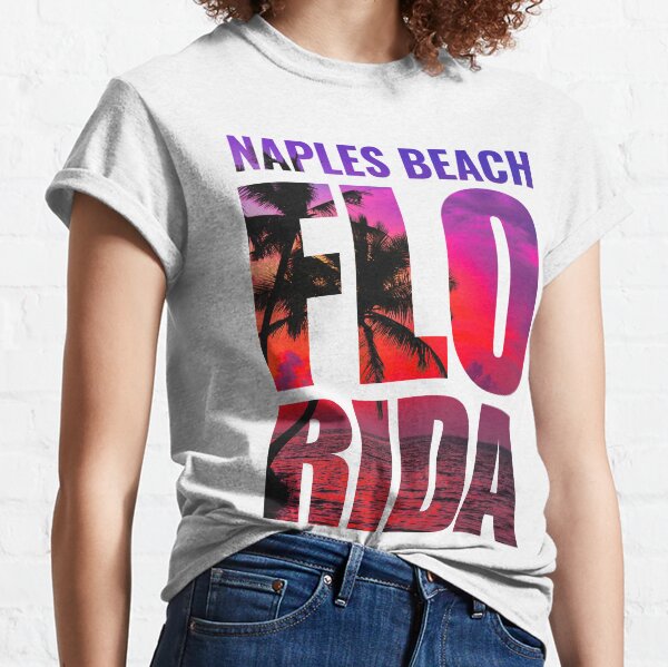 naples beach florida evening sunset Classic T-Shirt