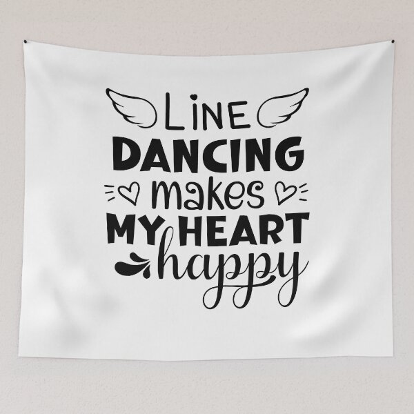 Item preview, Line Dancing Makes My Heart Happy For Dance Lovers designed and sold by mohalaz.