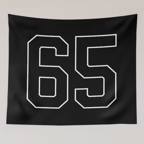 Item preview, Black Number 65 lucky sports jersey sixty five designed and sold by HeavyStyle.