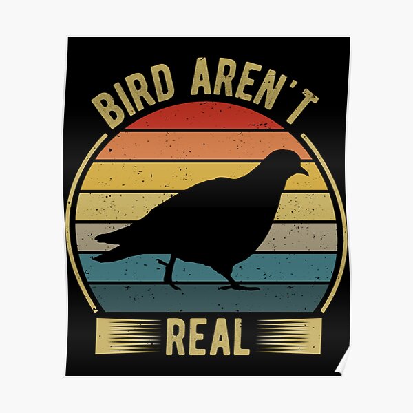 "Birds Arent Real Vintage Retro Bird " Poster for Sale by ClotheDS