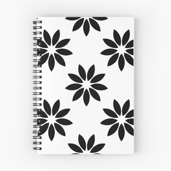 Item preview, Black And White Star Flower Pattern designed and sold by risingrocket.