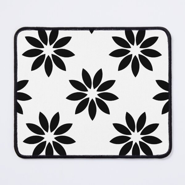 Item preview, Black And White Star Flower Pattern designed and sold by risingrocket.