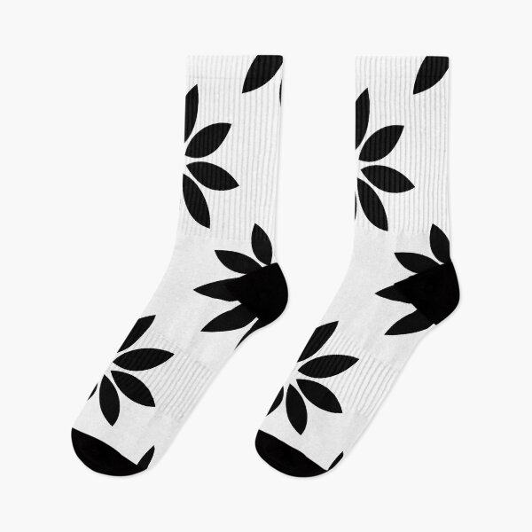 Item preview, Black And White Star Flower Pattern designed and sold by risingrocket.