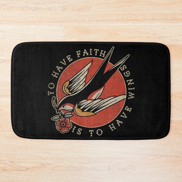 Item preview, To Have Faith is to Have Wings, Old School, Vintage Swallow Tattoo Design designed and sold by Proverbial Wisdom Design.