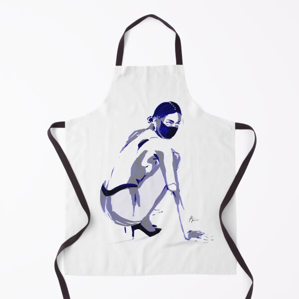 Item preview, Girl in facemask and leggings sitting designed and sold by Rickard Bengtsson.
