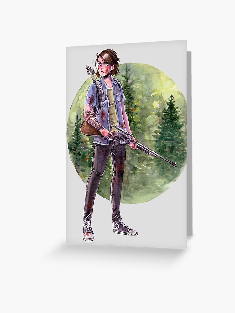 The Last of Us II Ellie Holding Gun  Greeting Card for Sale by  DolphinArts66