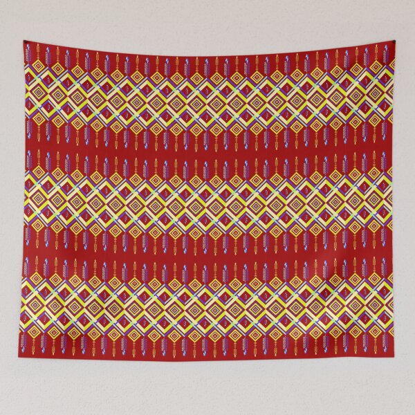 Item preview, Batik Pattern / Ethnic pattern Seamless Red Yellow Blue designed and sold by RisaArt22.