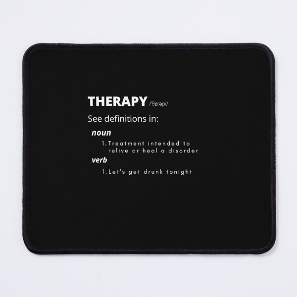 Item preview, Therapy black tee shirt dictionary editon designed and sold by The-Corner-Five.