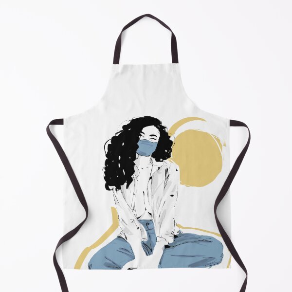 Item preview, Curly hair woman in jeans and shirt on chair designed and sold by Rickard Bengtsson.