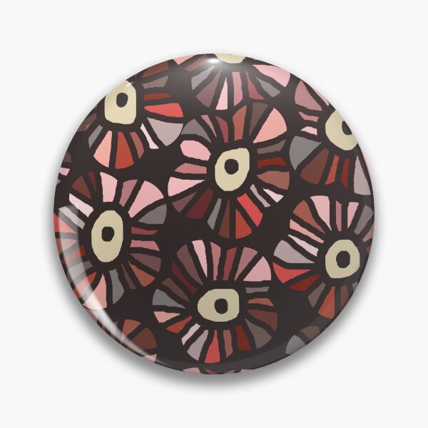 Item preview, Colored Scandinavian Floral Stained Glass in Gradient Red and Gray #1 designed and sold by Deutschic.