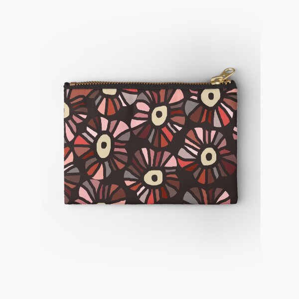 Artikelvorschau, Farbiges skandinavisches Blumen-Buntglas in Farbverlauf Rot und Grau #1 entworfen und verkauft von Deutschic.