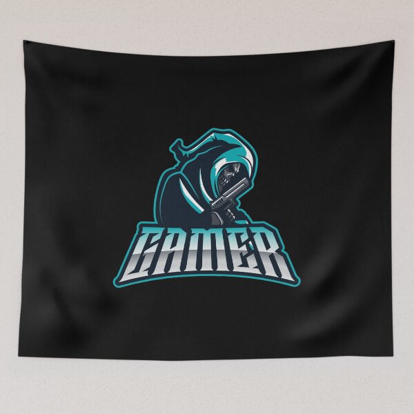 Item preview, Gamer with Armed holding Handgun designed and sold by PRIVARSHU.