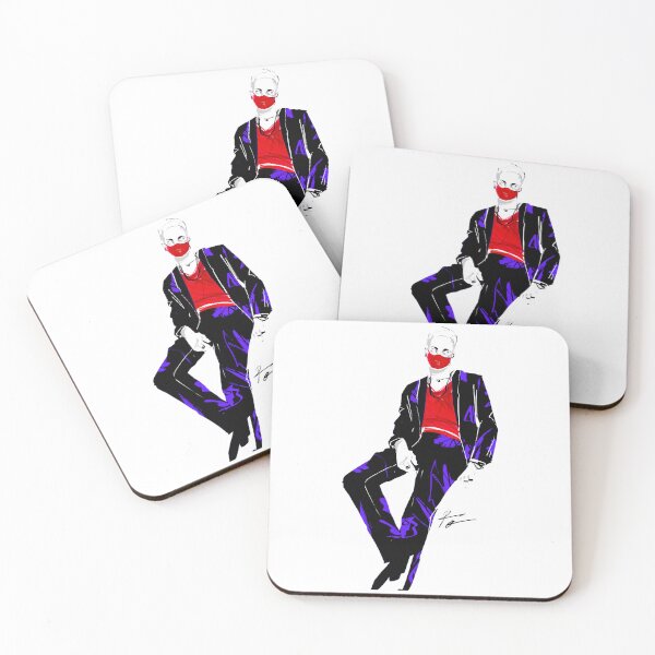 Item preview, Male model in cool suit and red shirt designed and sold by Rickard Bengtsson.